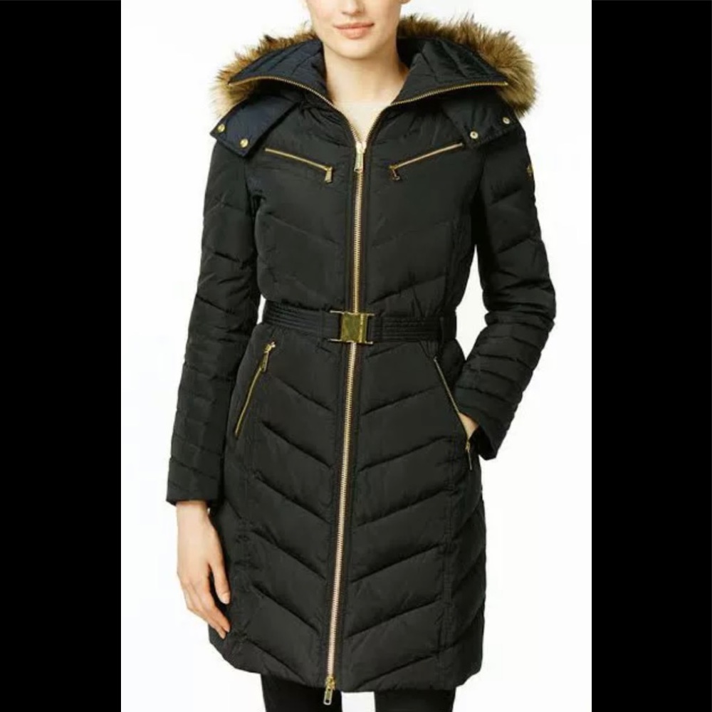Michael Kors Black Down Puffer Jacket sz XL